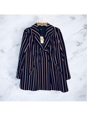 NWT Torrid Size 0 (L-12) A Line Trench Coat Tailored Jacket Collegiate Office